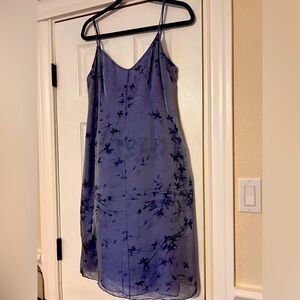 ANNE KLEIN PETITE STRAPPY DRESS BLUE